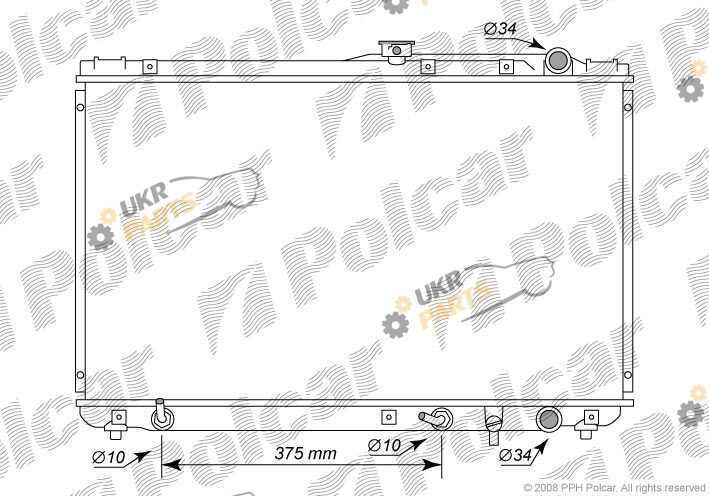 Радиатор охлаждения двигателя Polcar 813308-6