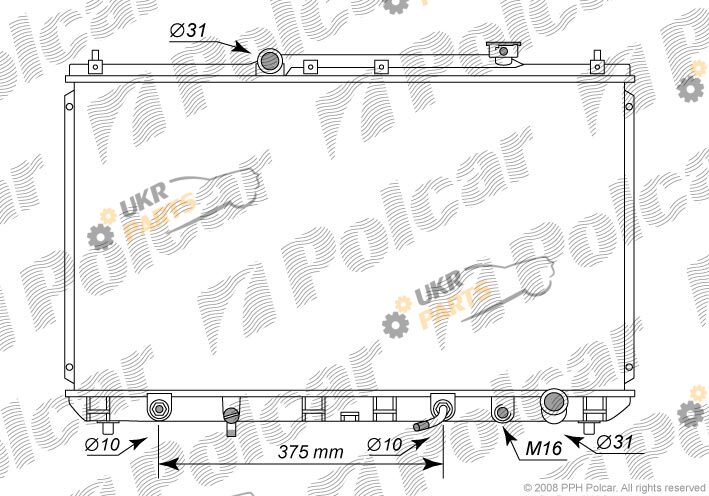 Радиатор охлаждения двигателя Polcar 8135082K