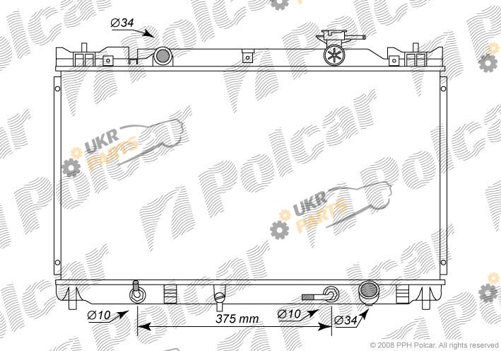 Радиатор охлаждения двигателя Polcar 8136081K
