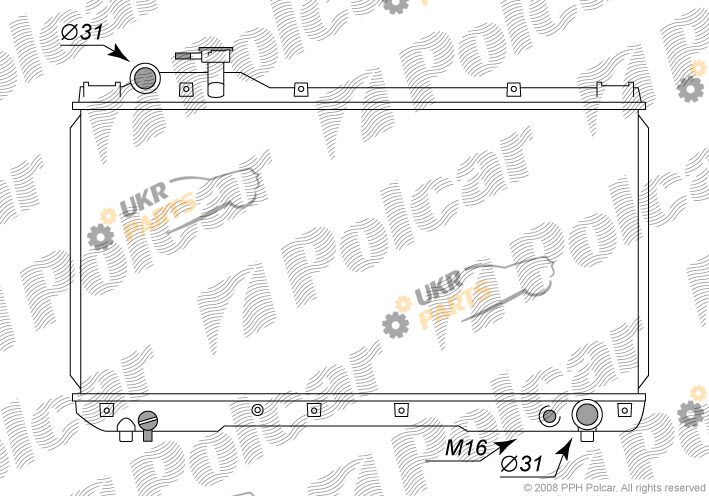 Радиатор охлаждения двигателя Polcar 8144081K