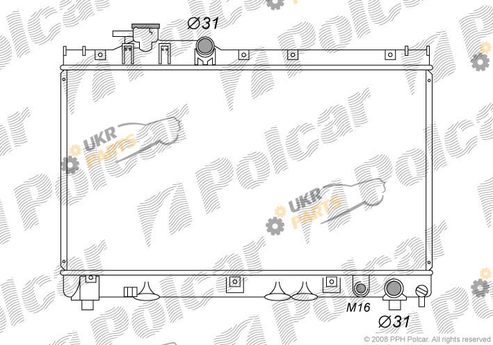 Радиатор охлаждения двигателя Polcar 8156081K