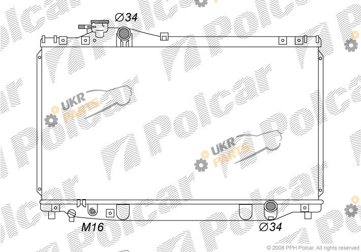 Радиатор охлаждения двигателя Polcar 8161081K