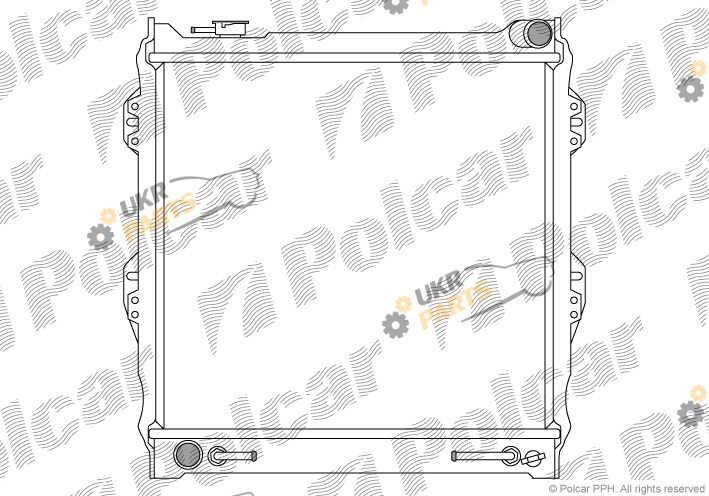Радиатор охлаждения двигателя Polcar 817408-4