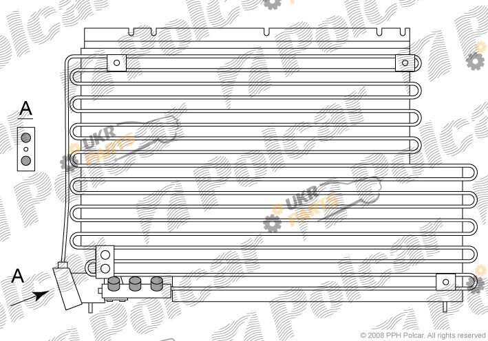 Радиатор кондиционера Polcar 9032K8B4