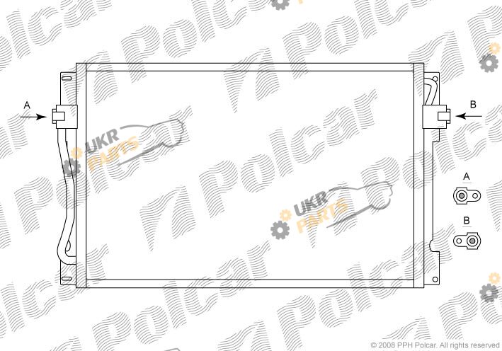 Радиатор кондиционера Polcar 9085K8C1