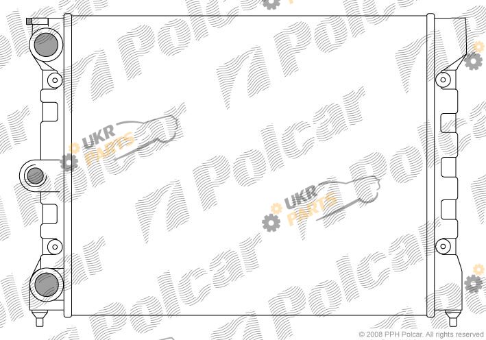 Радиатор охлаждения двигателя Polcar 952208-2