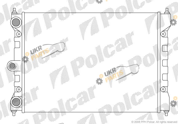 Радиатор охлаждения двигателя Polcar 952308-1