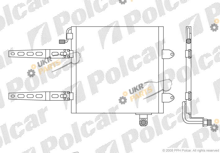 Радиатор кондиционера Polcar 9524K8C1
