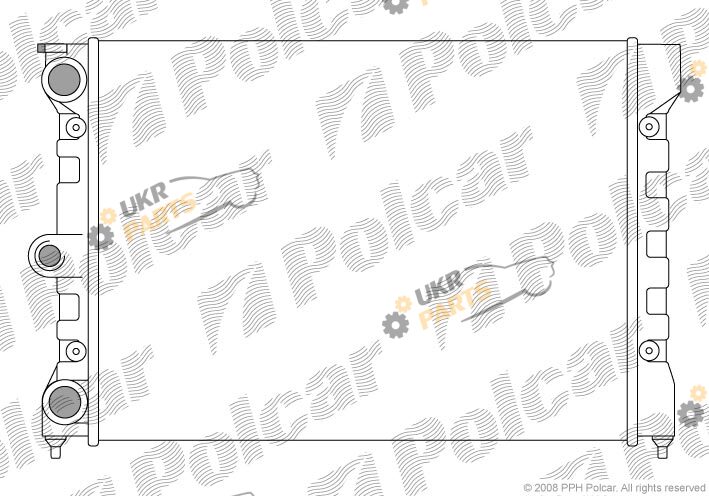 Радиатор охлаждения двигателя Polcar 953408A1
