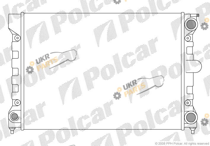 Радиатор охлаждения двигателя Polcar 953408-2