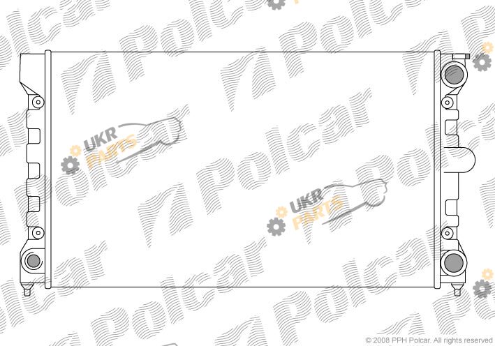 Радиатор охлаждения двигателя Polcar 953408-4