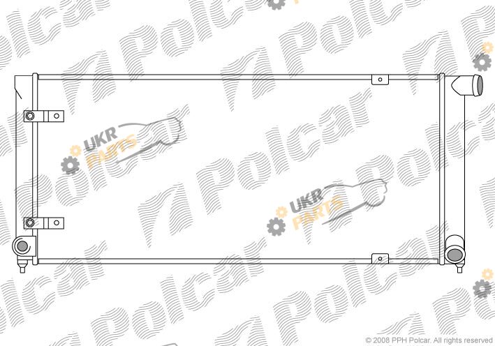 Радиатор охлаждения двигателя Polcar 953408-6
