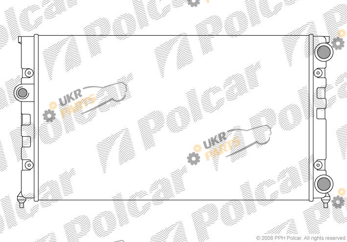 Радиатор охлаждения двигателя Polcar 953808-2