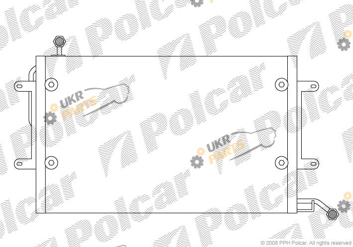 Радиатор кондиционера Polcar 9538K8C1