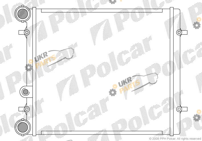 Радиатор охлаждения двигателя Polcar 954108-1