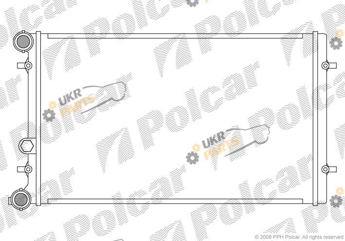 Радиатор охлаждения двигателя Polcar 954108-2