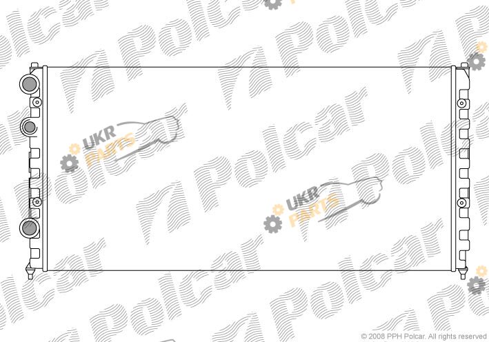 Радиатор охлаждения двигателя Polcar 954708-2