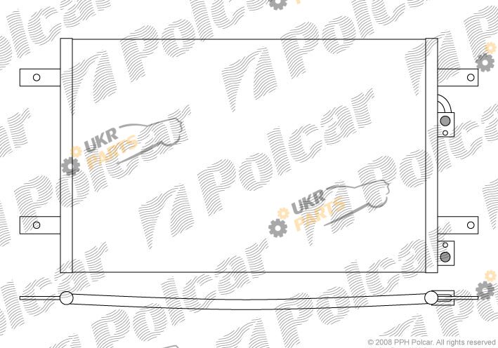 Радиатор кондиционера Polcar 9550K8C2