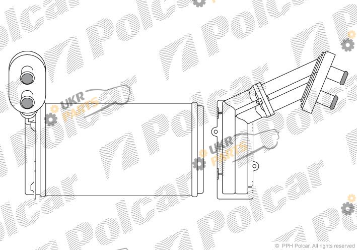Радиатор печки Polcar 9550N8-1