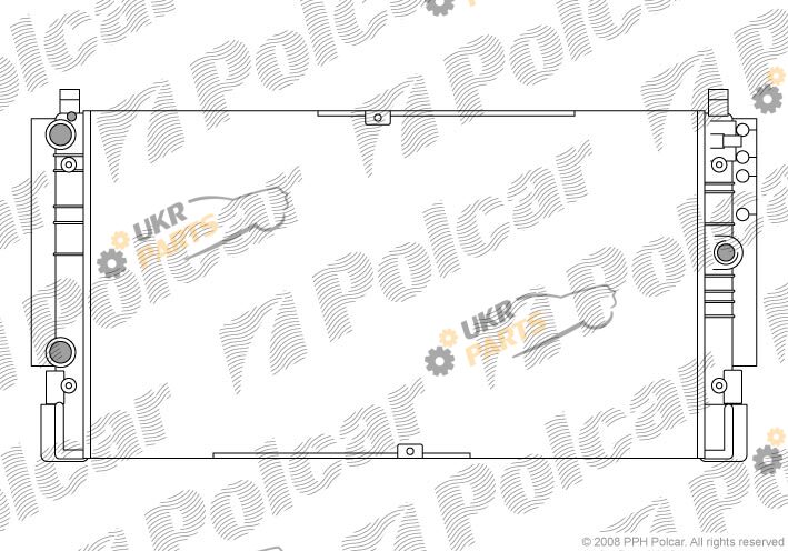 Радиатор охлаждения двигателя Polcar 956608A1