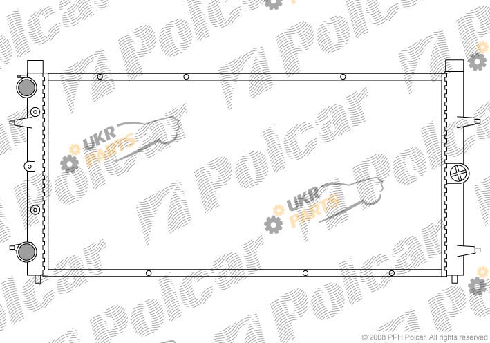 Радиатор охлаждения двигателя Polcar 956608-2