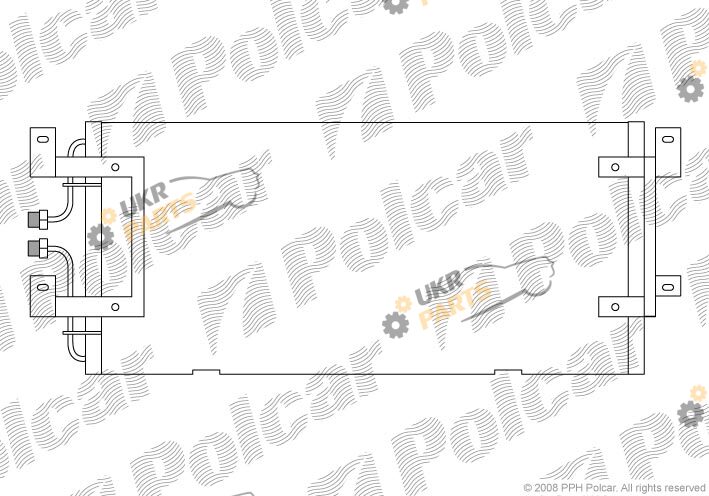 Радиатор кондиционера Polcar 9566K8C1