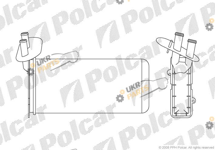 Радиатор печки Polcar 9566N8-2