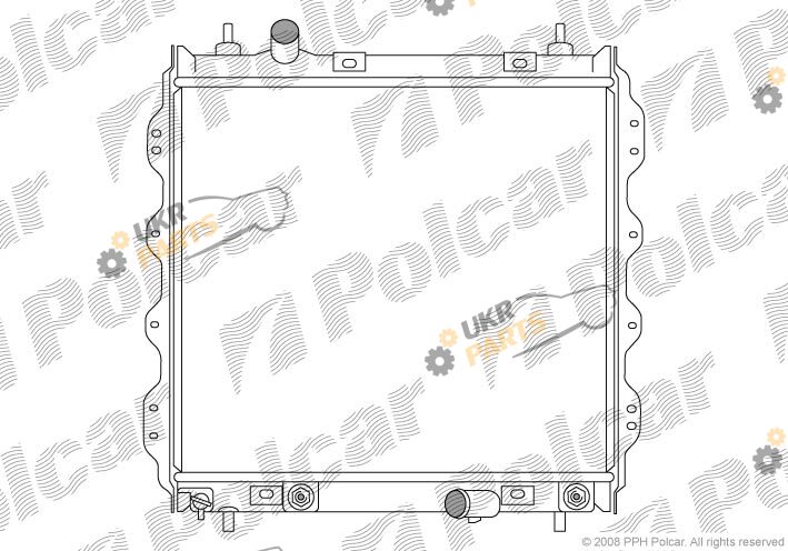 Радиатор охлаждения двигателя Polcar 245008-1