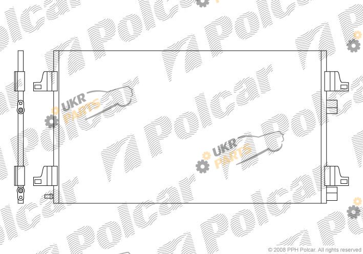 Радиатор кондиционера Polcar 6037K81X
