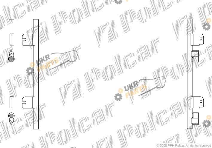 Радиатор кондиционера Polcar 6070K8C2
