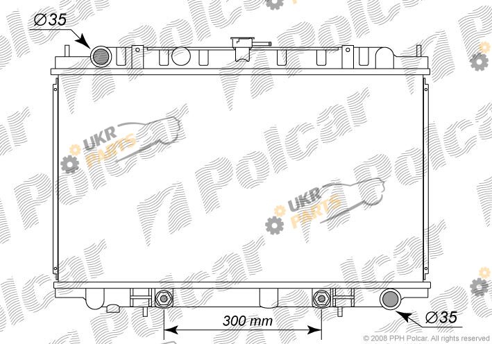 Радиатор охлаждения двигателя Polcar 276108-2