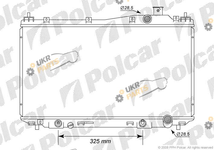 Радиатор охлаждения двигателя Polcar 382508-2
