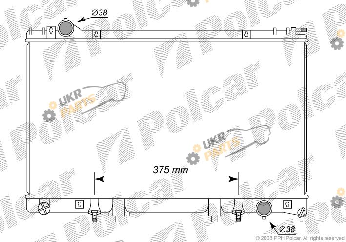 Радиатор охлаждения двигателя Polcar 804108-1