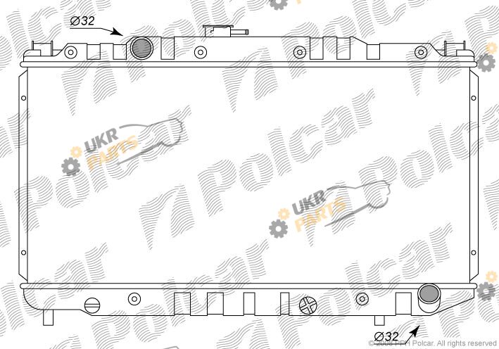 Радиатор охлаждения двигателя Polcar 812108-4
