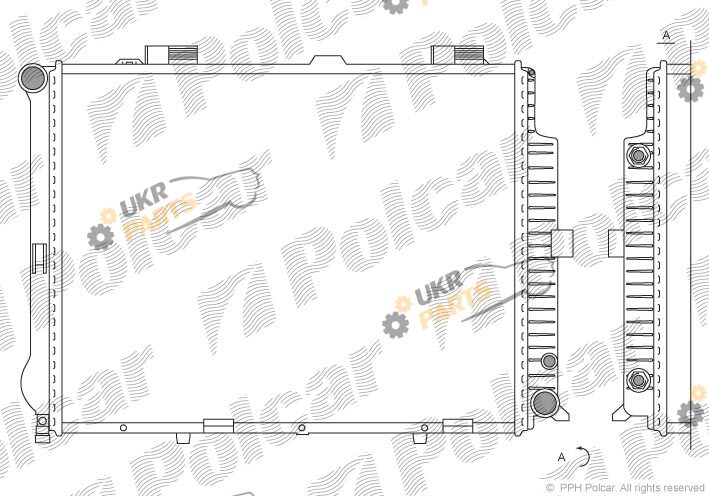 Радиатор охлаждения двигателя Polcar 501508-9