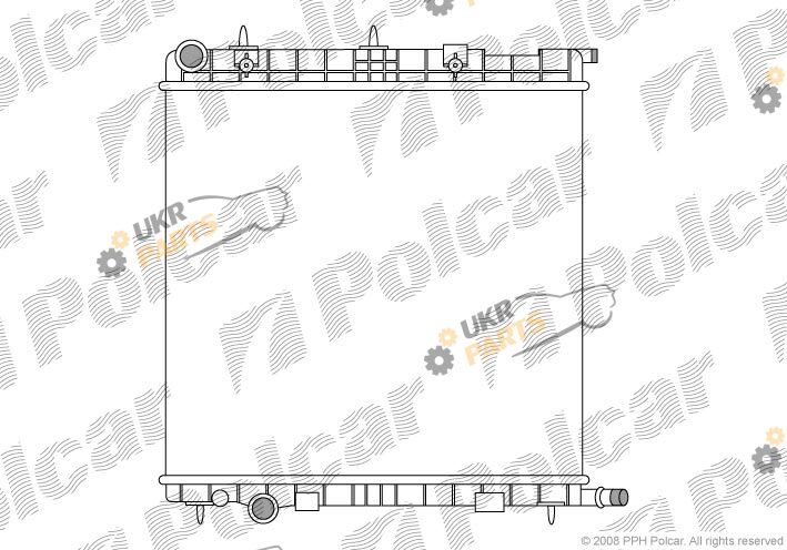 Радиатор охлаждения двигателя Polcar 231508-2