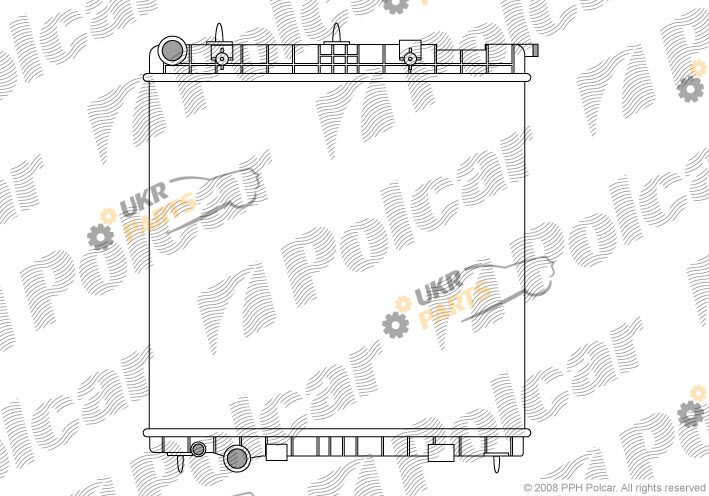 Радиатор охлаждения двигателя Polcar 231508-4