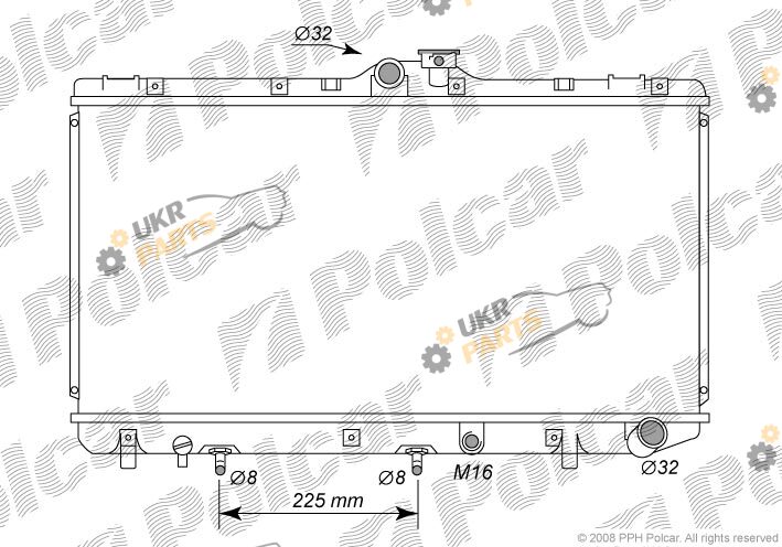 Радиатор охлаждения двигателя Polcar 811008-4