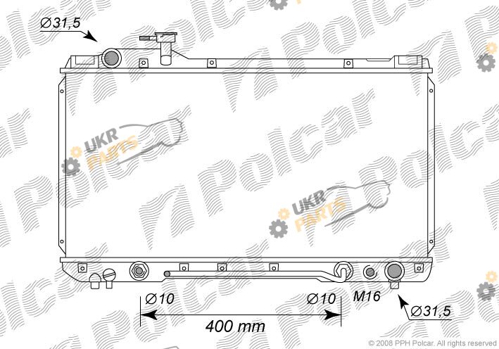 Радиатор охлаждения двигателя Polcar 814408-3