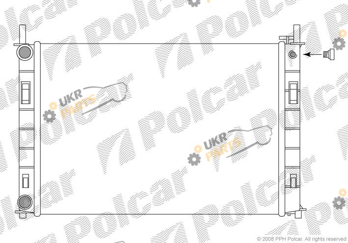 Радиатор охлаждения двигателя Polcar 321208-3
