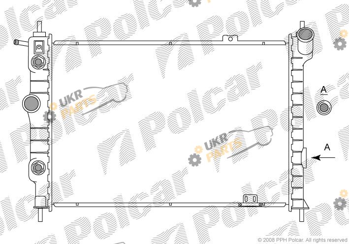 Радиатор охлаждения двигателя Polcar 550708-6