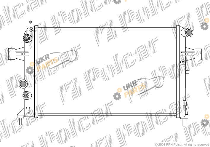 Радиатор охлаждения двигателя Polcar 550808-2