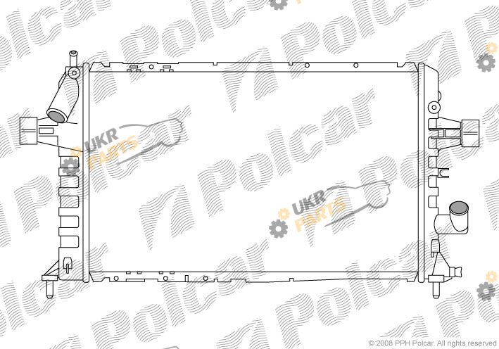 Радиатор охлаждения двигателя Polcar 550808-5