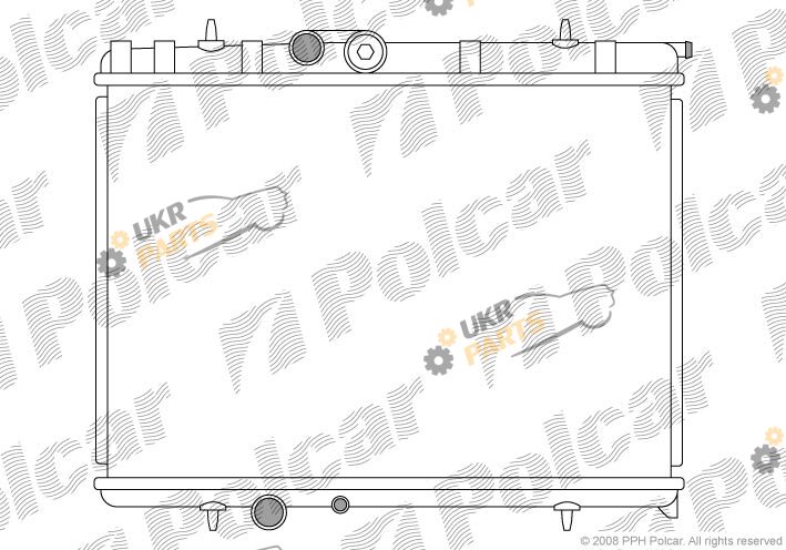 Радиатор охлаждения двигателя Polcar 571008-2
