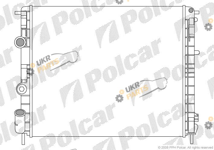 Радиатор охлаждения двигателя Polcar 601508-5