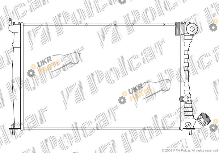 Радиатор охлаждения двигателя Polcar 232508-9