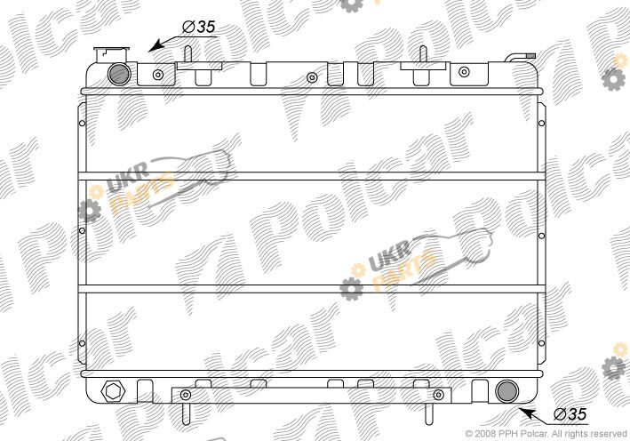 Радиатор охлаждения двигателя Polcar 275008-3