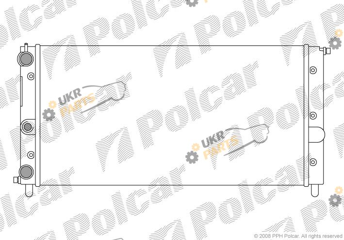 Радиатор охлаждения двигателя Polcar 301408-1