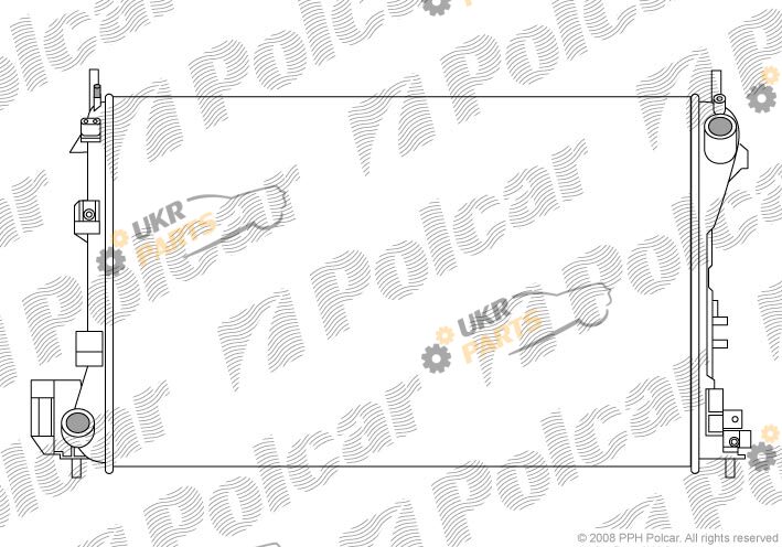 Радиатор охлаждения двигателя Polcar 551808-2