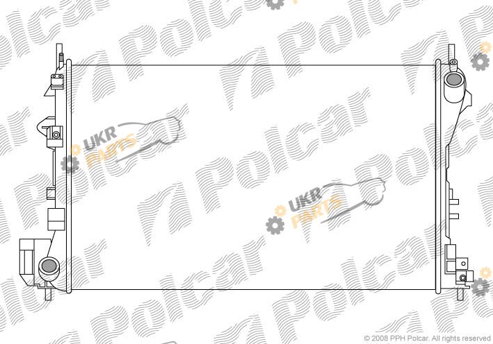 Радиатор охлаждения двигателя Polcar 551808-4